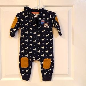 Boys zip up Hoodie romper